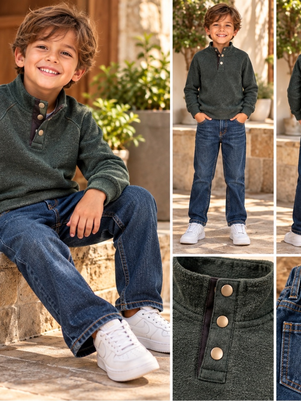 Boys Size 6 Sonoma Pullover & Jumping Beans Jeans 2-Piece Outfit